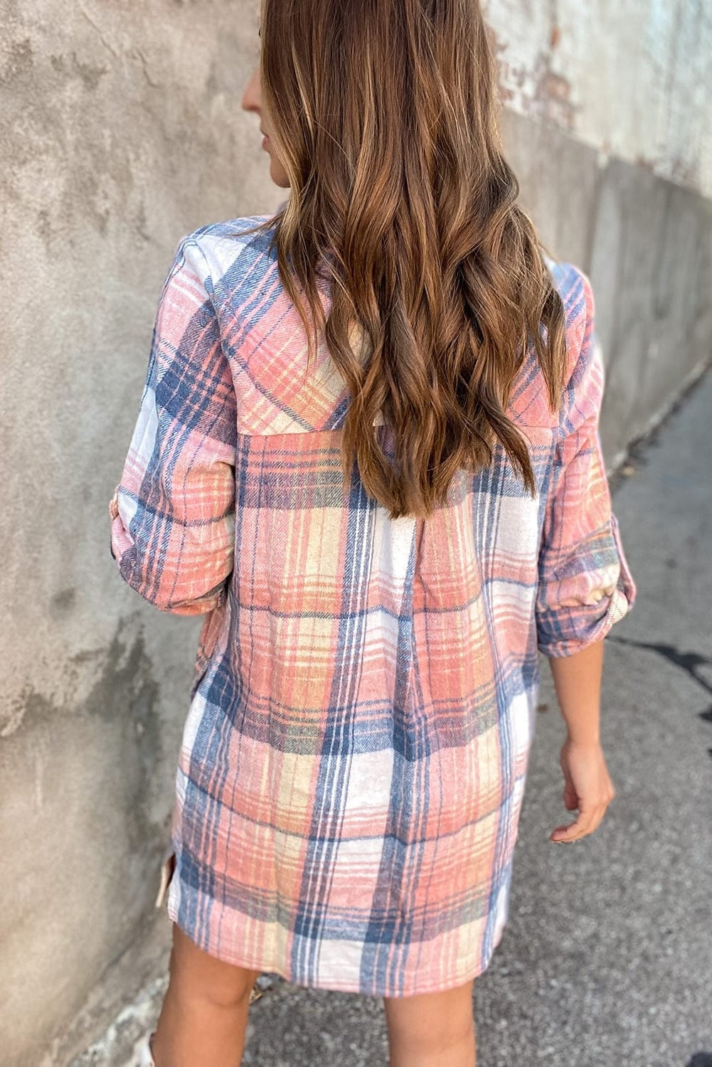 Seeing Plaid Shirt Dress