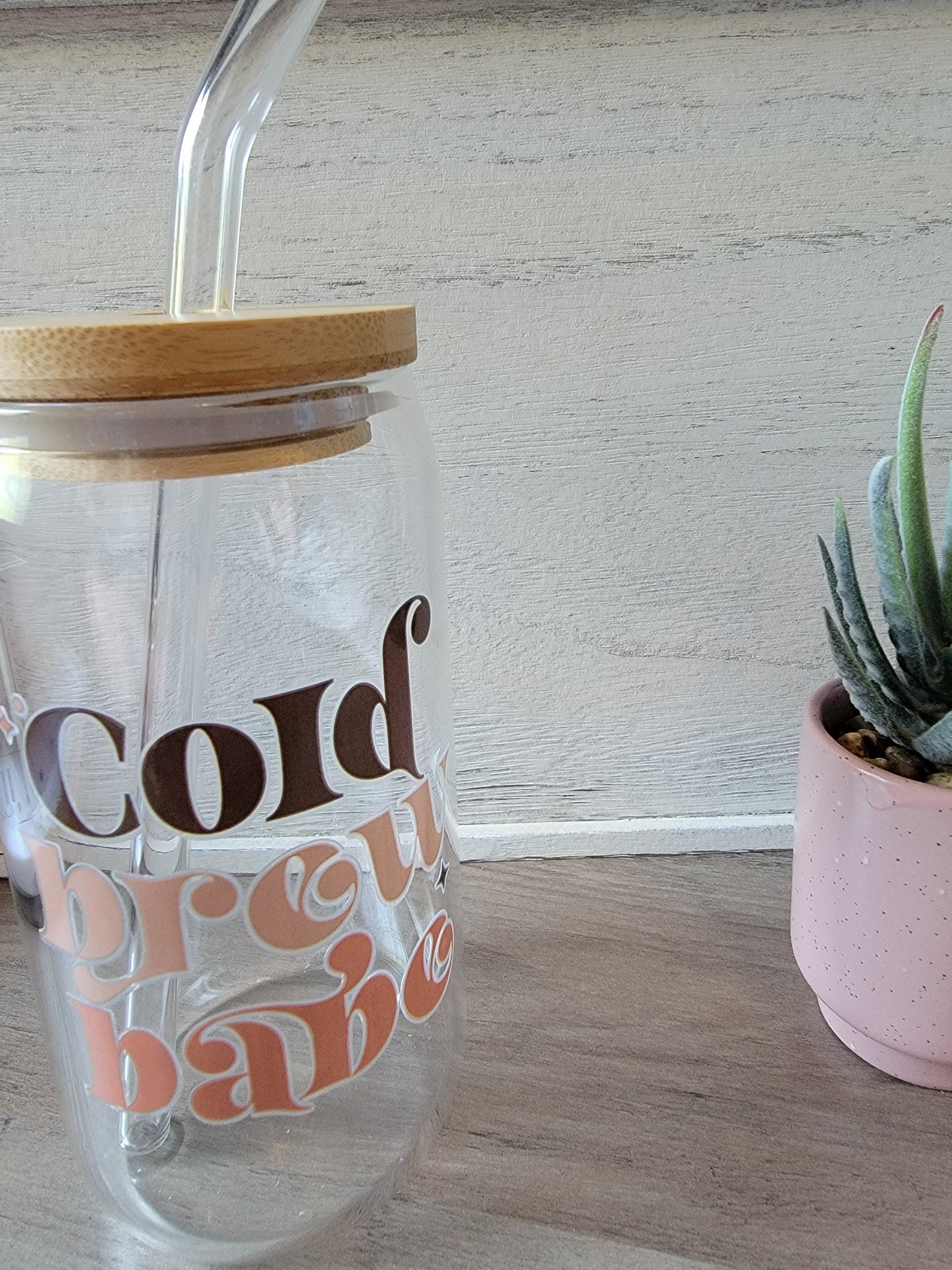 Iced Coffee Glass "Cold Brew Babe"