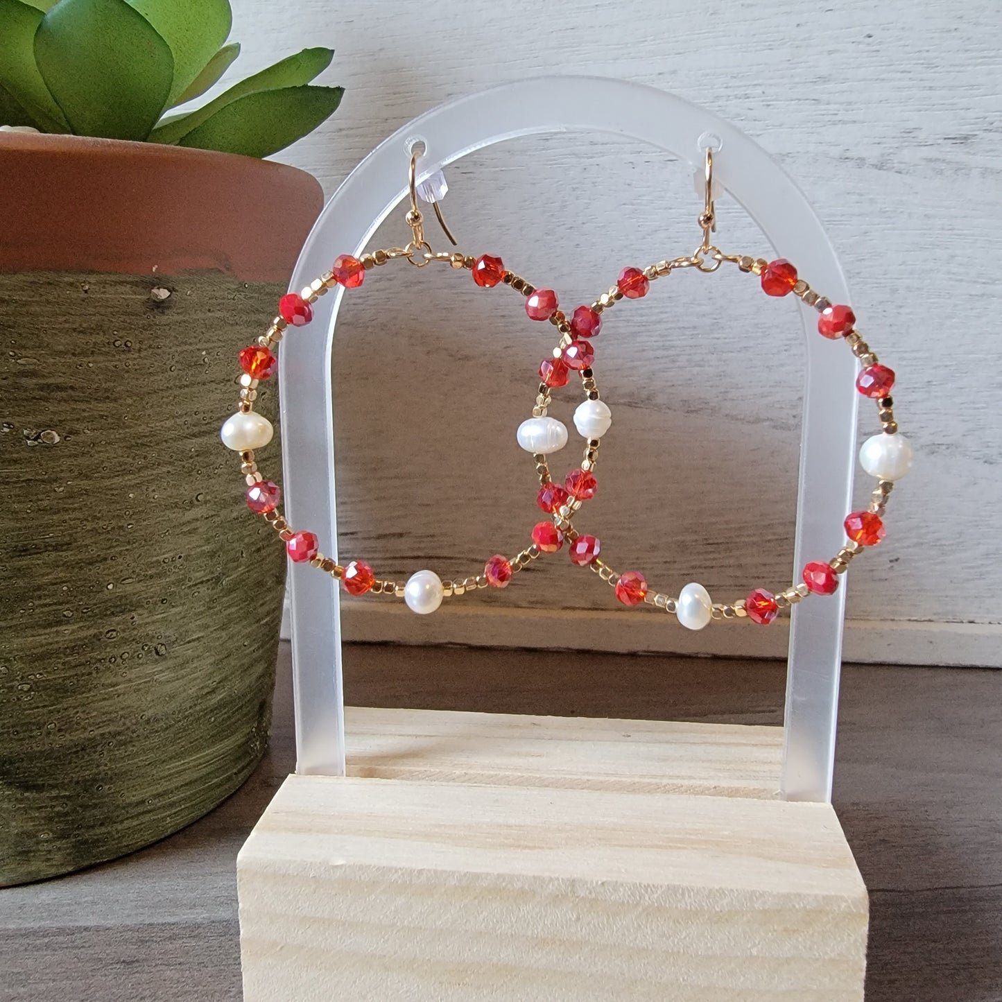 Pretty Beads and Pearls earrings