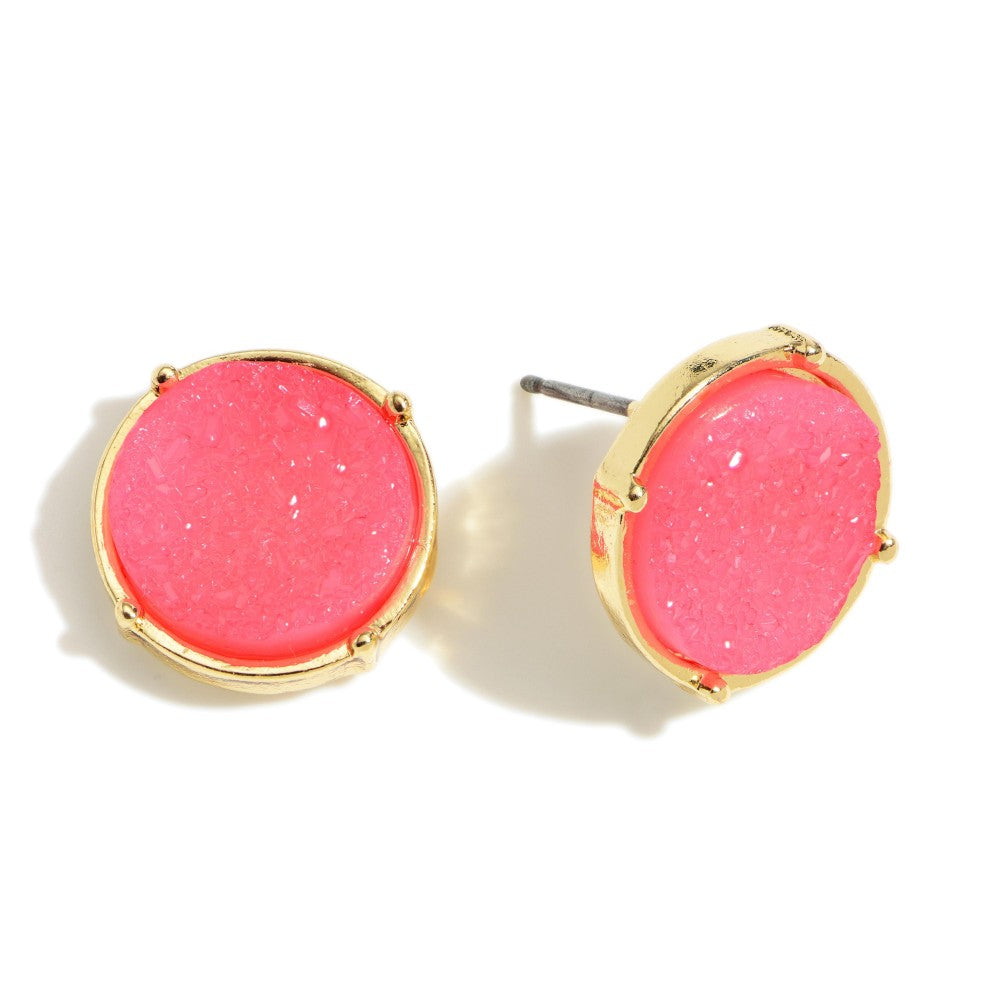 Sparkling Glitter Druzy Earrings