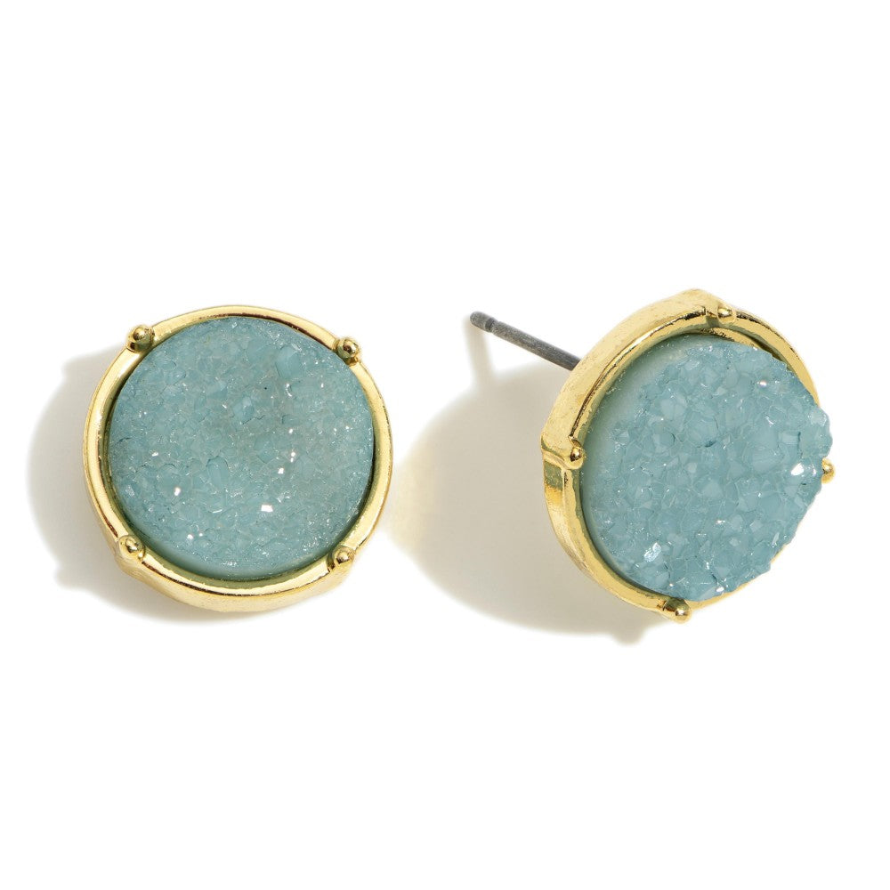 Sparkling Glitter Druzy Earrings