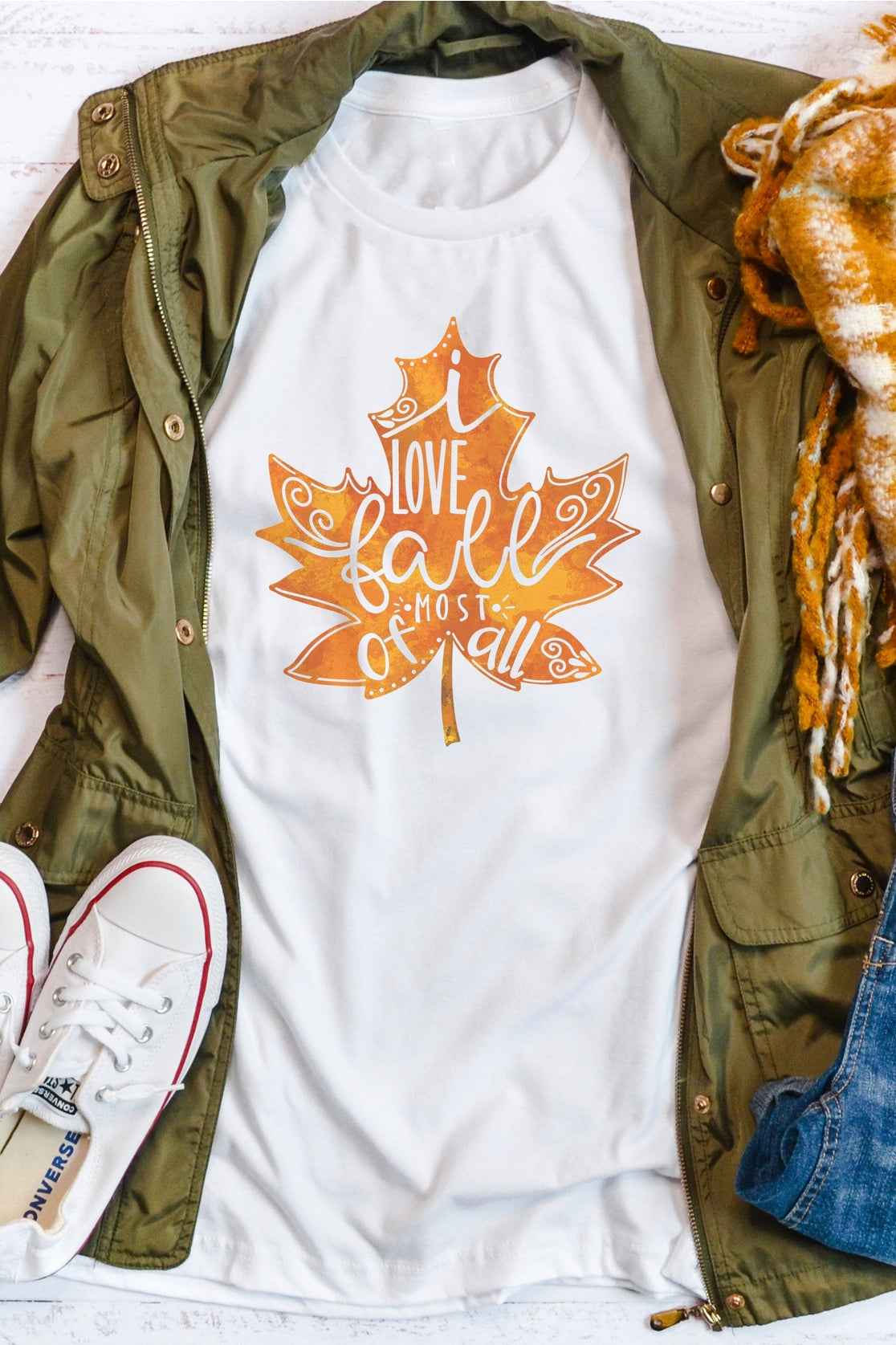 I Love Fall Most of All Graphic Tee