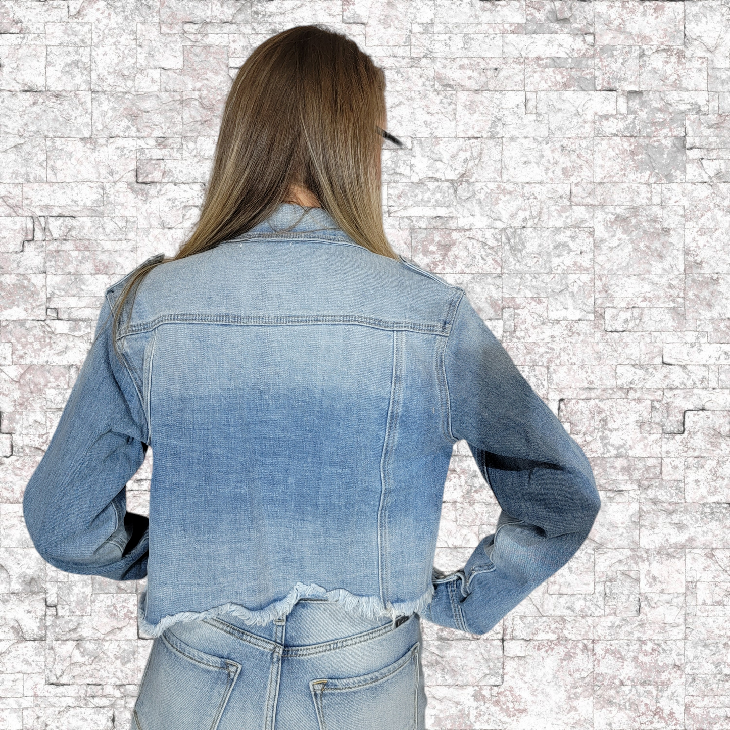 Kan Can Crop Jean Jacket