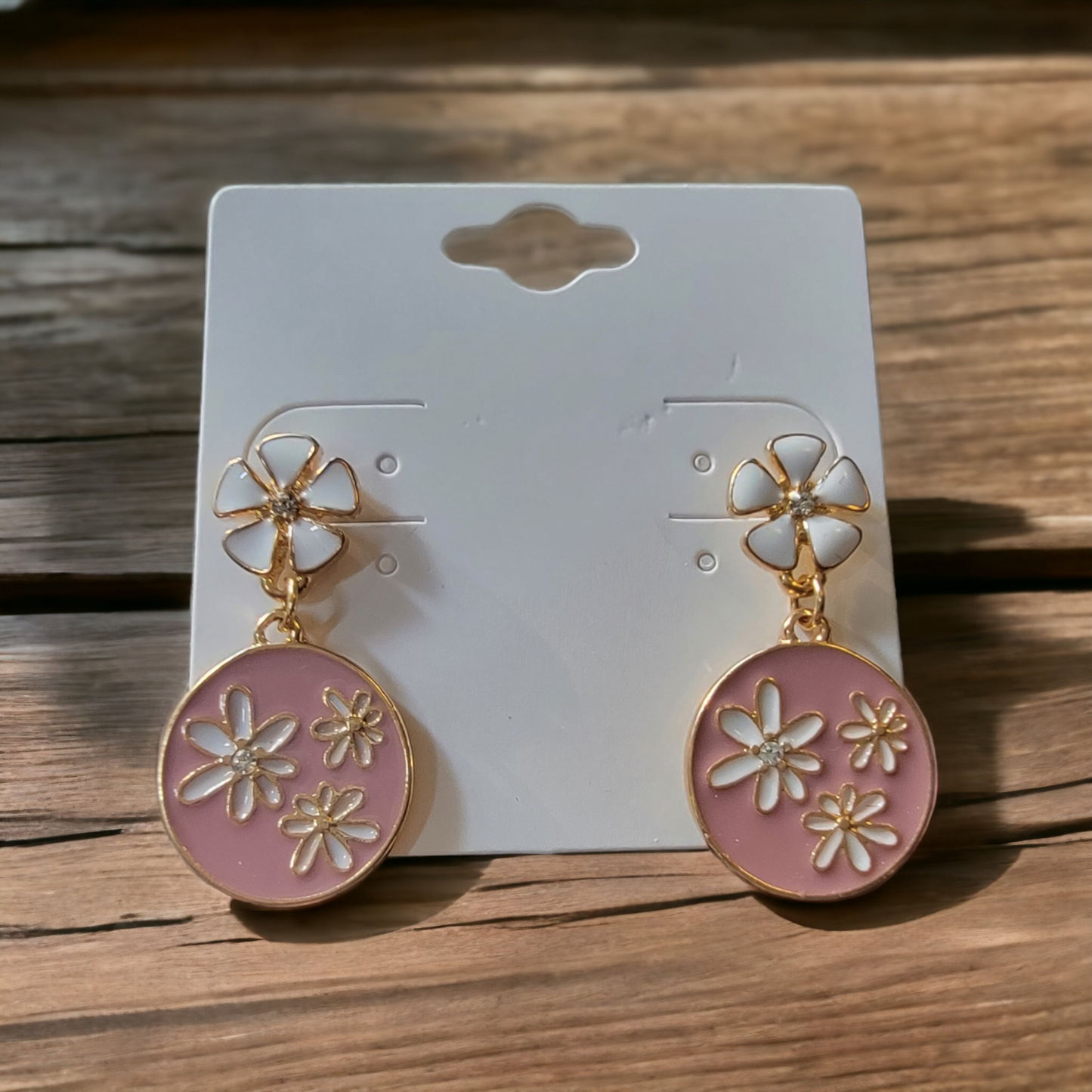 "Delicate Hues" Floral Dangle Earrings