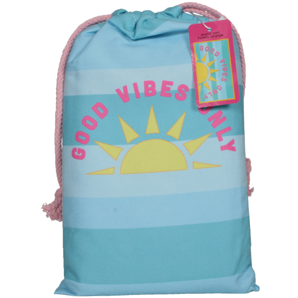 Good Vibes Only Quick Dry Beach Towel