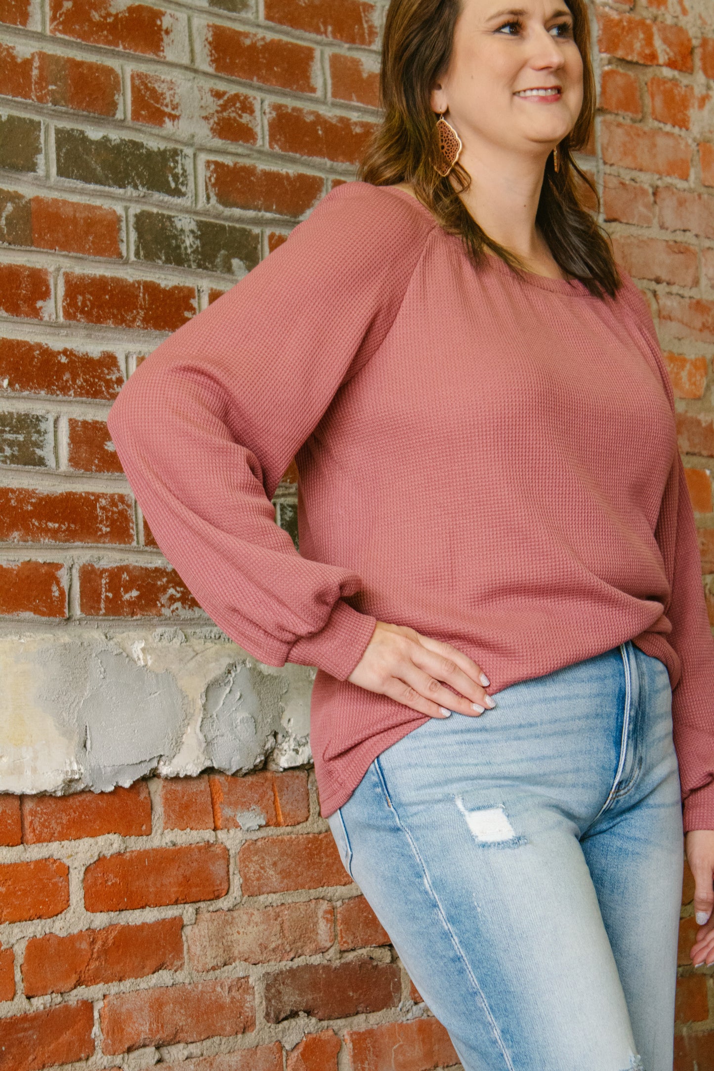 Autumn Breeze Waffle Knit Top