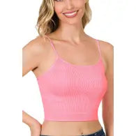 Ribbed Seamless Cropped Cami