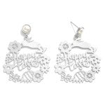 Happy Easter Brass Earrings