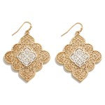 "Shine Like Gold" Metal Filigree Earrings