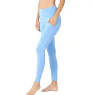 Wide Waistband Pocket Full Length Leggings