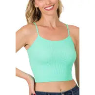 Ribbed Seamless Cropped Cami