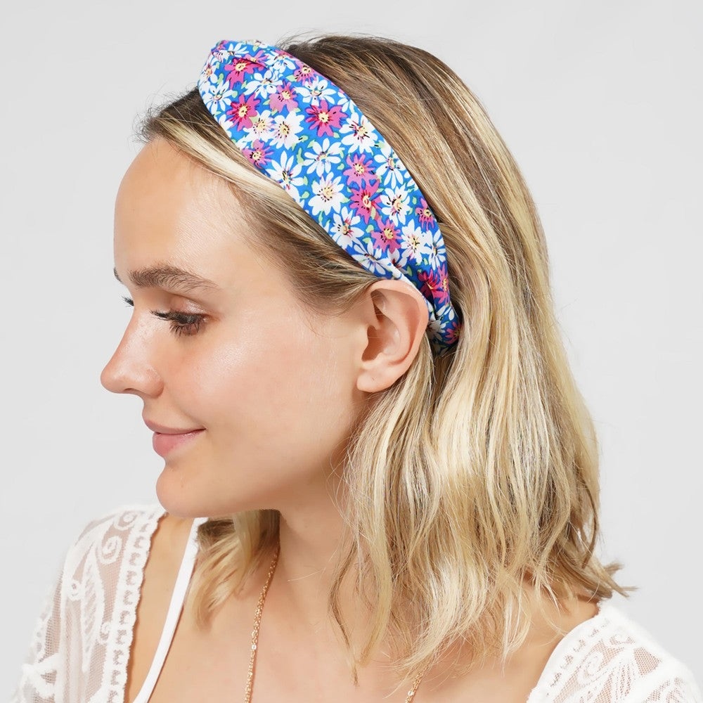 "Daisy Crazy" Mixed Daisy Headband With Top Knot