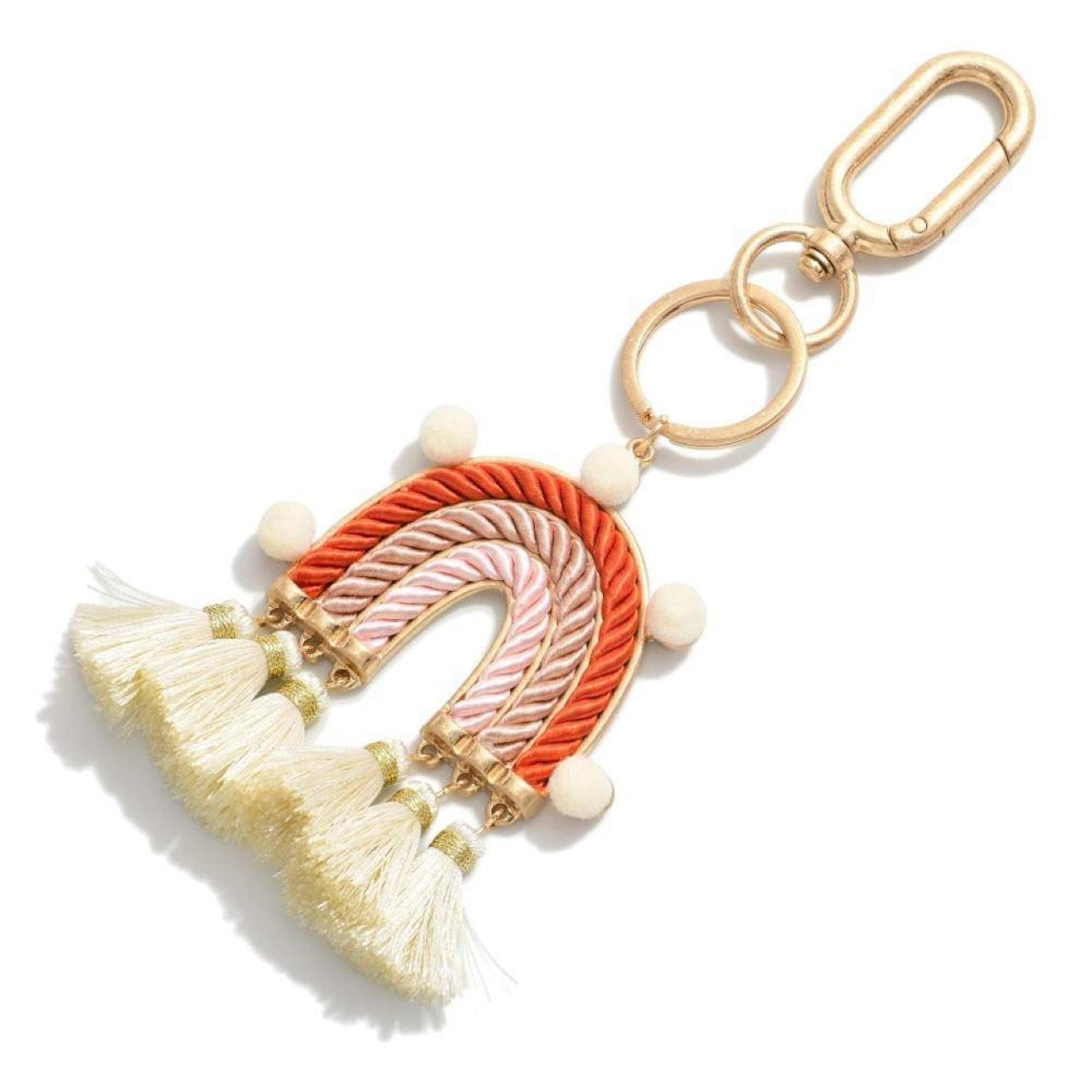 Rainbow Tassel Keychain
