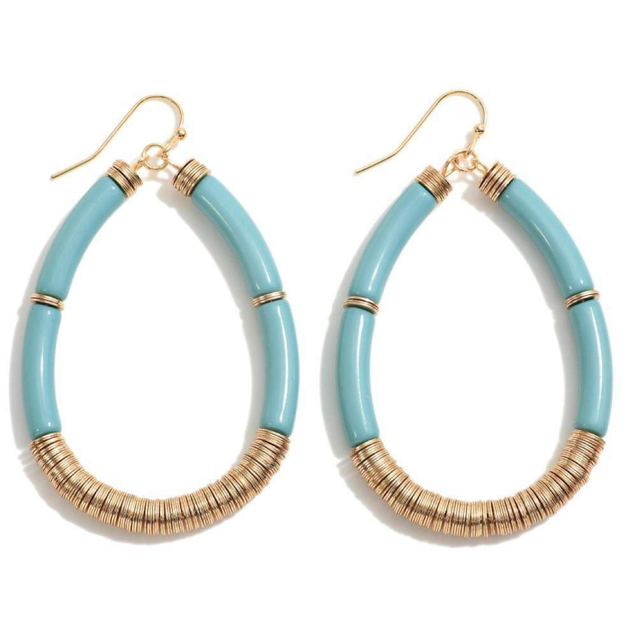 Tube Bead Drop Earrings