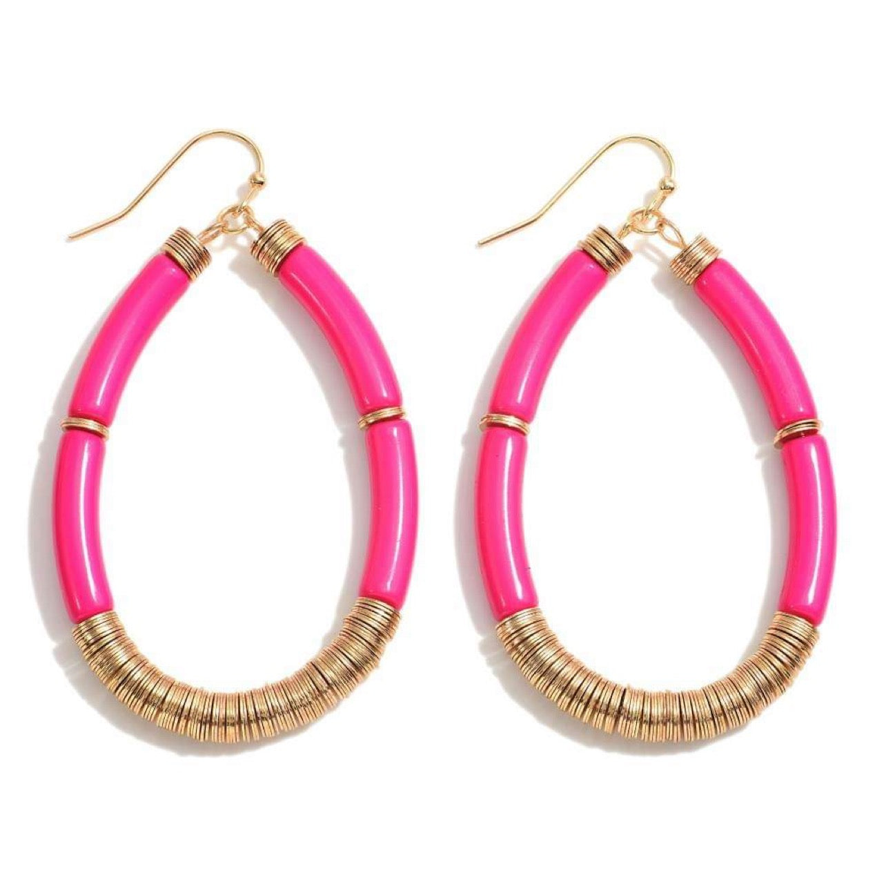 Tube Bead Drop Earrings