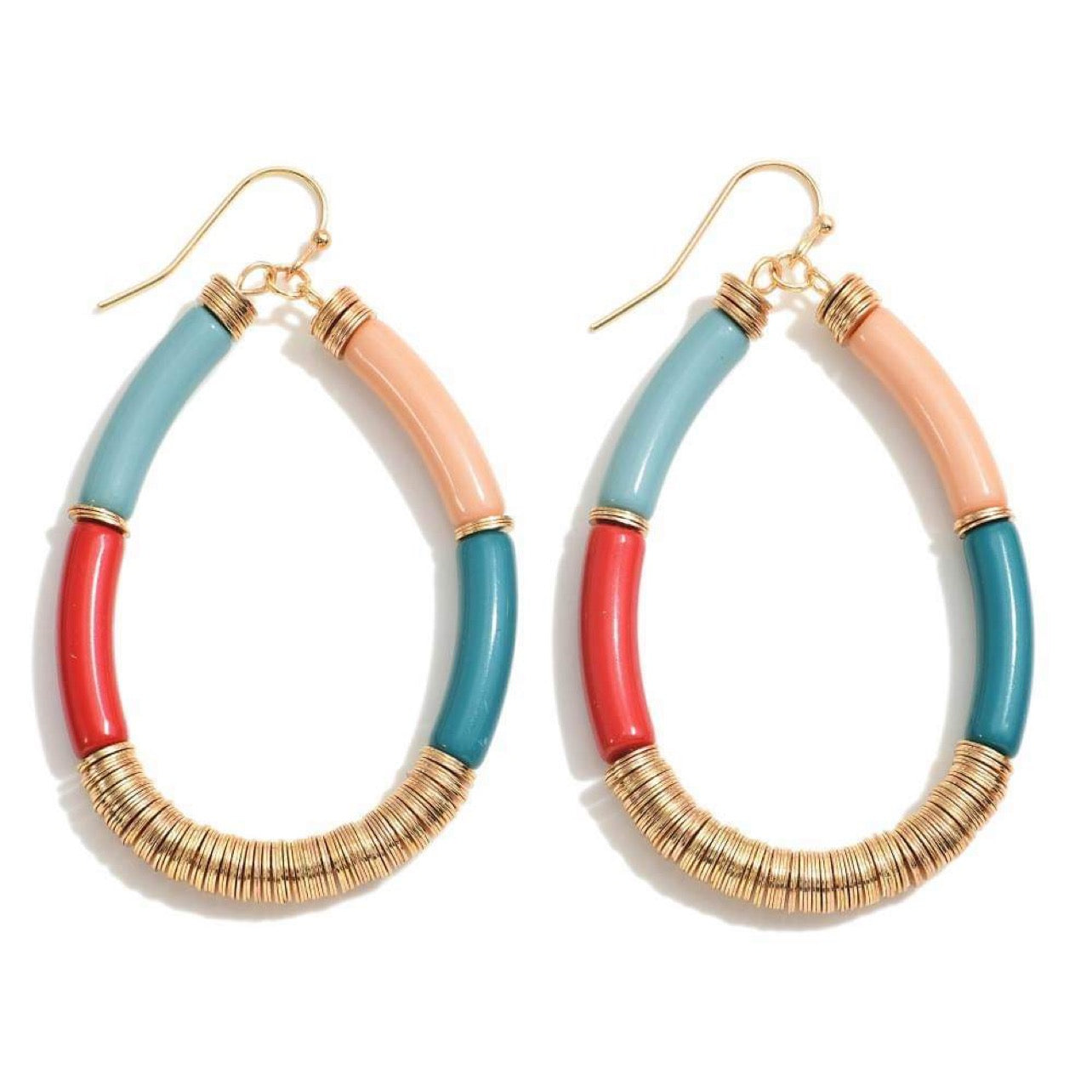 Tube Bead Drop Earrings
