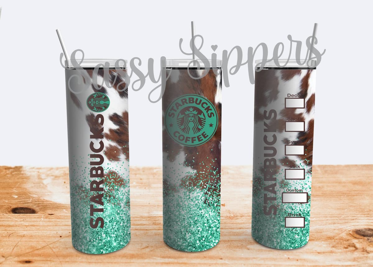 Starbucks Cow Print Tumbler