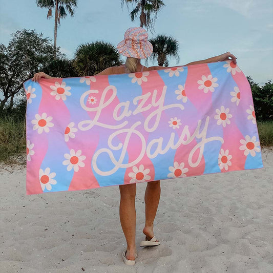 Lazy Daisy Beach Towel Quick Dry with Bag