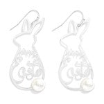 Happy Easter Bunny Brass earrings