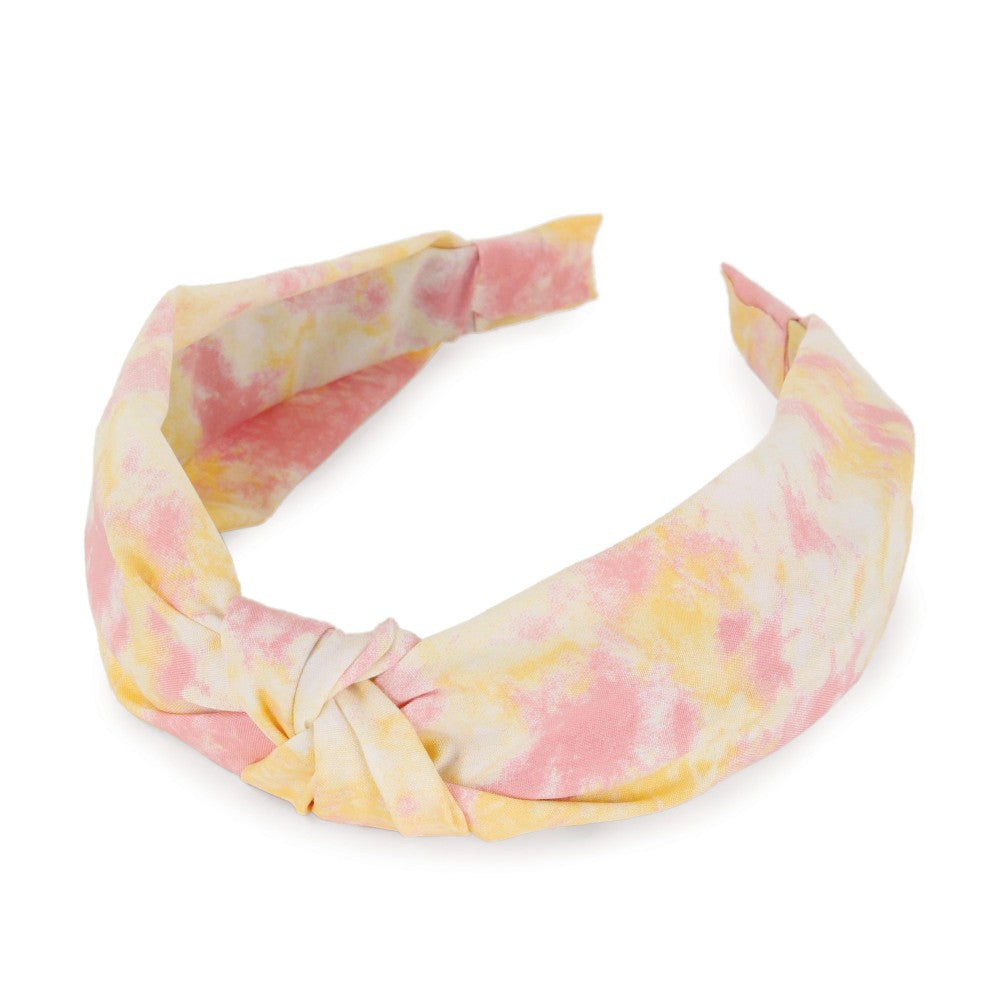 Coral Knotted Tie-Dye Headband