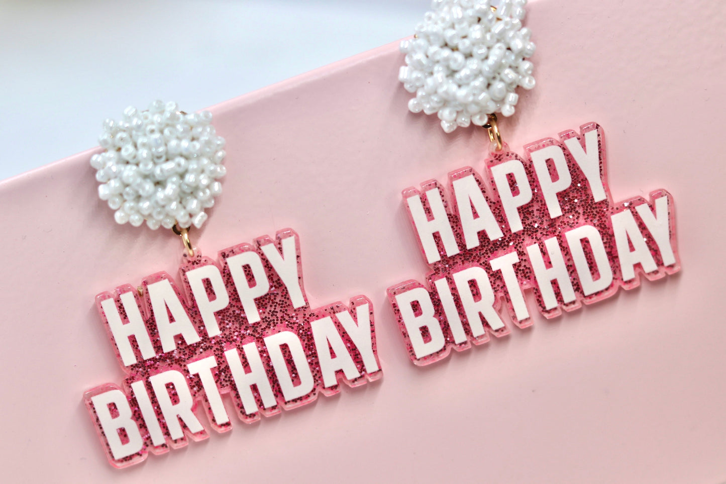 "Celebrate" Confetti Happy Birthday Earrings