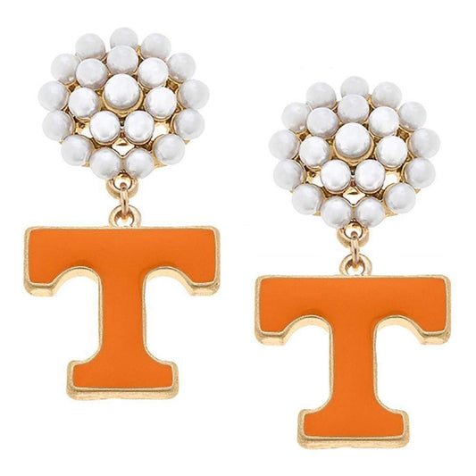 Tennessee Camille Pearl Cluster Drop Earrings