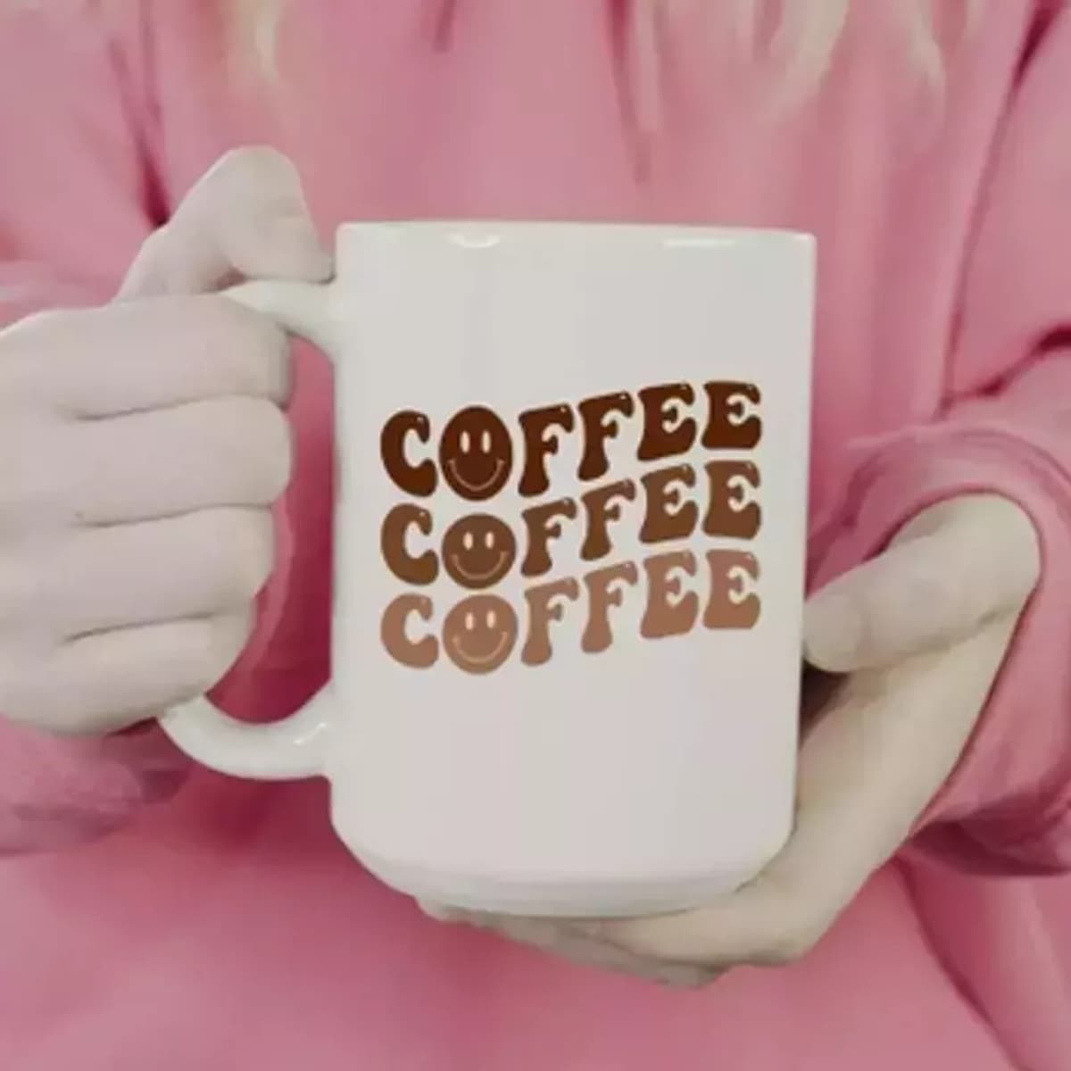 Coffee Coffee Coffee Smiley Mug
