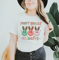 Don't worry Be hoppy Easter graphic tee