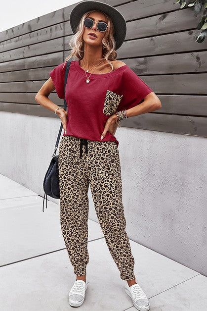 Fashionably Comfy Leopard Set